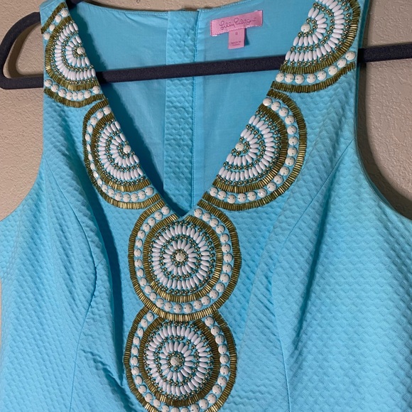 Lilly Pulitzer women’s turquoise sleeveless dress - Picture 8 of 16
